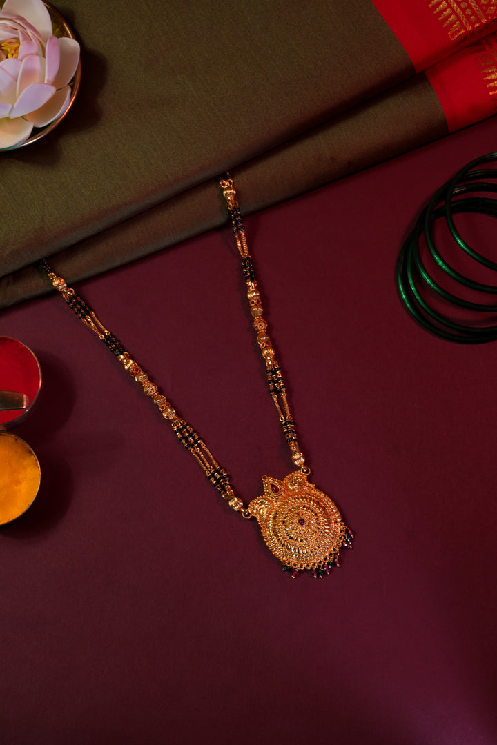 BLACK BEADS DESIGNER MANGALSUTRA