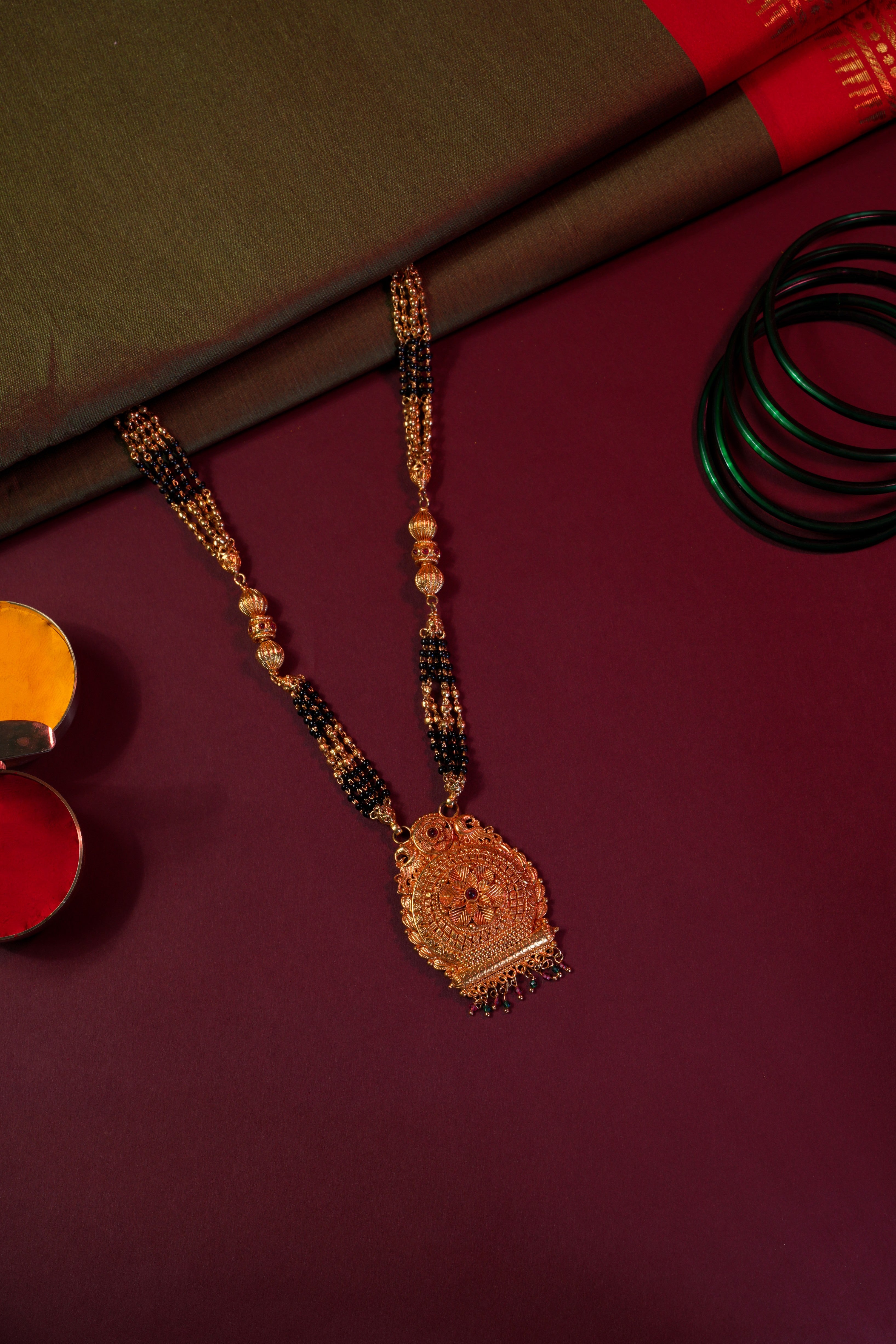 SPARKLING FLORAL MATTE MANGALSUTRA